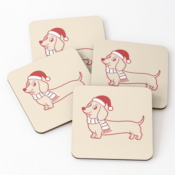 Item preview, Daschund Christmas    – Line Art Holiday Dog Illustration designed and sold by WikaKowalczyk.