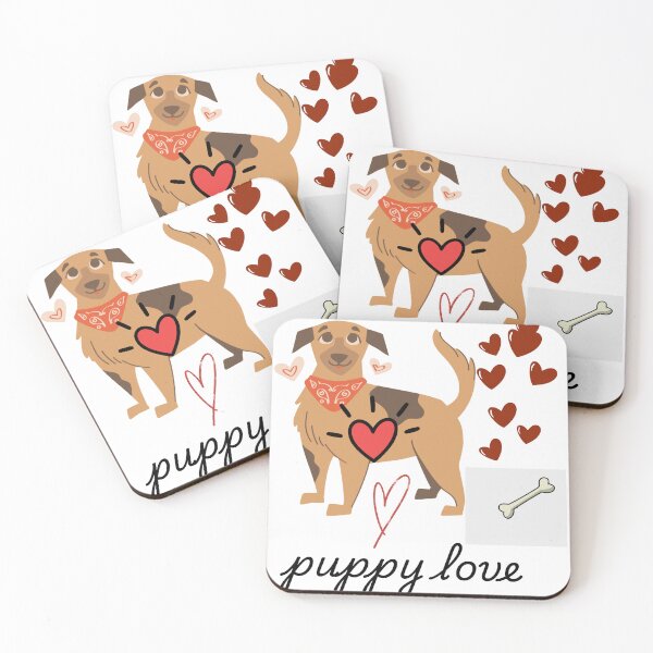 Item preview, Puppy Love - Dog Valentine Gift with Hearts designed and sold by Extremeallie.