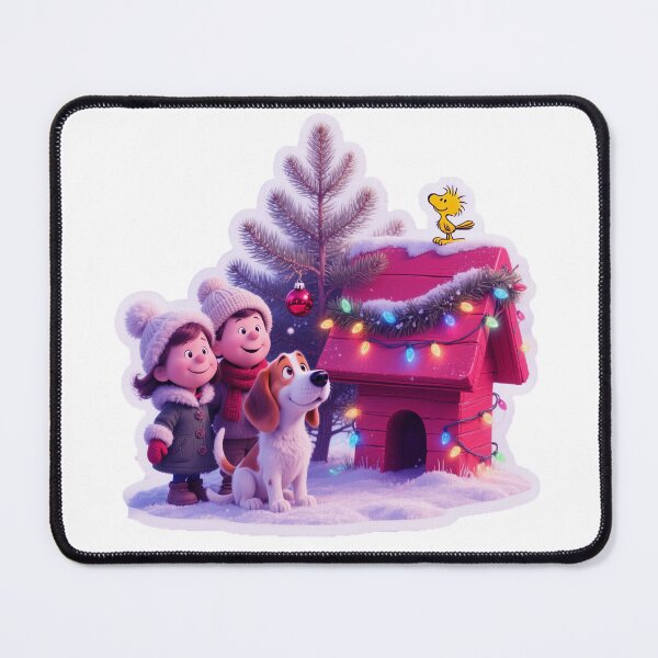 Item preview, Modern Peanuts Christmas Sticker: Heartwarming Holiday Scene in Vibrant Semi-Realistic Style designed and sold by ARTCREATESHOP.