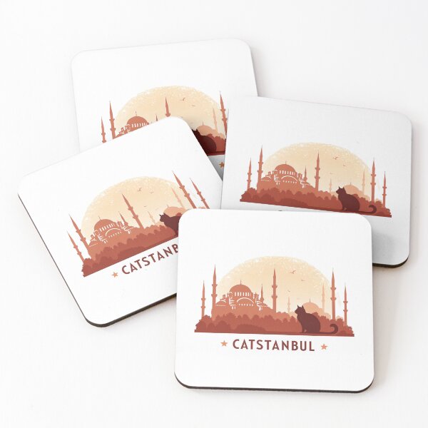 Item preview, Catstanbul - Funny Istanbul Cat and Mosque Silhouette Art  designed and sold by asliberry.
