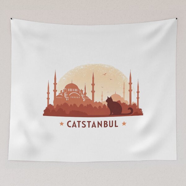 Item preview, Catstanbul - Funny Istanbul Cat and Mosque Silhouette Art  designed and sold by asliberry.