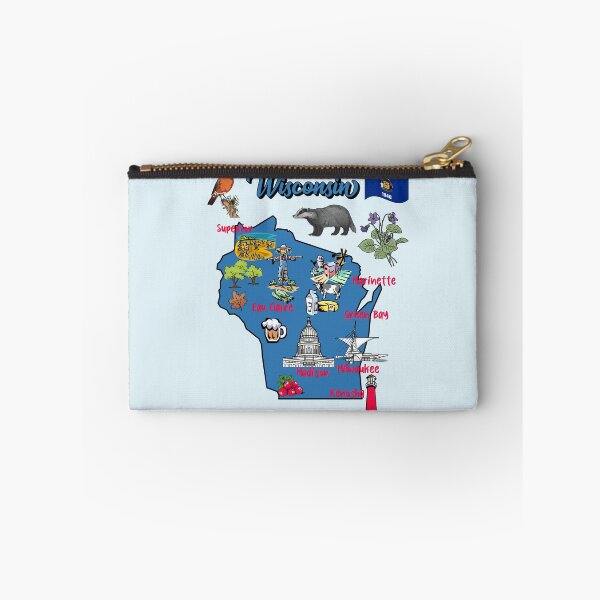 Item preview, Wisconsin Pride, The Badger State Illustrated Map designed and sold by mashmosh.