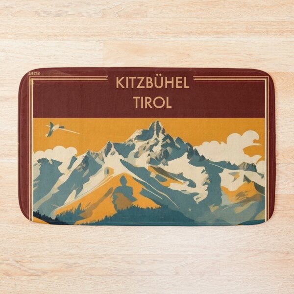 Item preview, Kitzbühel Vintage Ski Poster | Austrian Alps Retro Travel Art designed and sold by Esterlane.