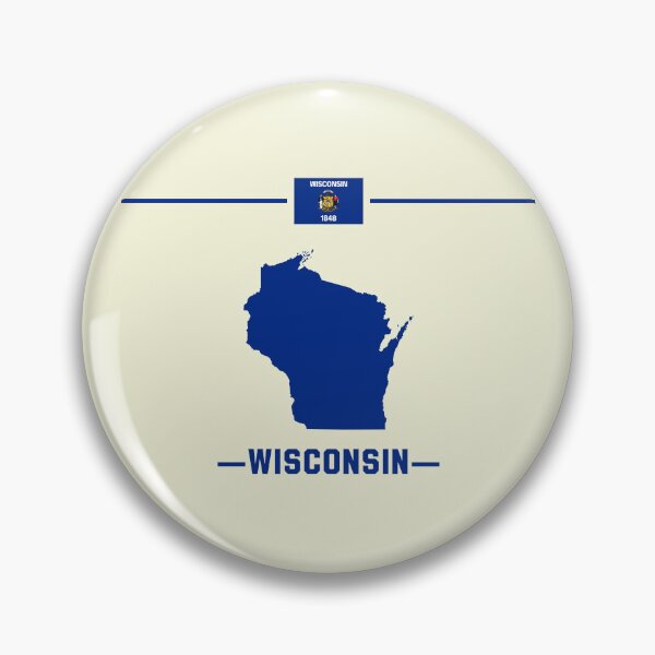 Item preview, Wisconsin Pride - State Map & Flag Minimalist Design designed and sold by mashmosh.