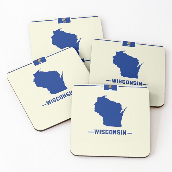 Item preview, Wisconsin Pride - State Map & Flag Minimalist Design designed and sold by mashmosh.