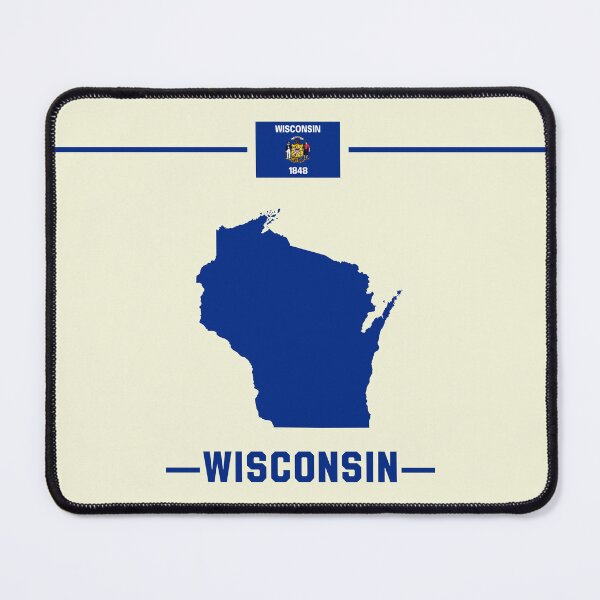 Item preview, Wisconsin Pride - State Map & Flag Minimalist Design designed and sold by mashmosh.