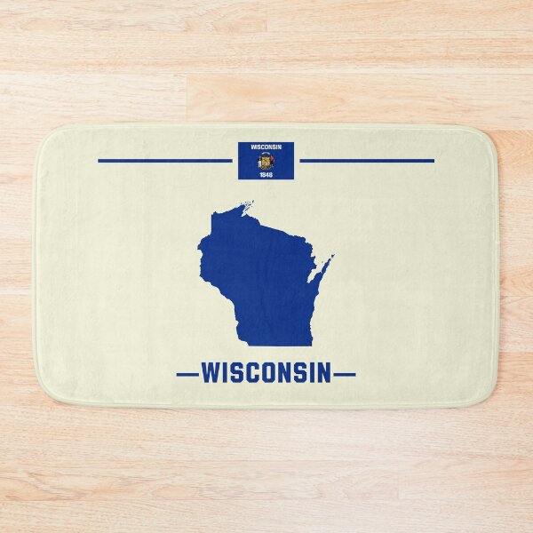 Item preview, Wisconsin Pride - State Map & Flag Minimalist Design designed and sold by mashmosh.