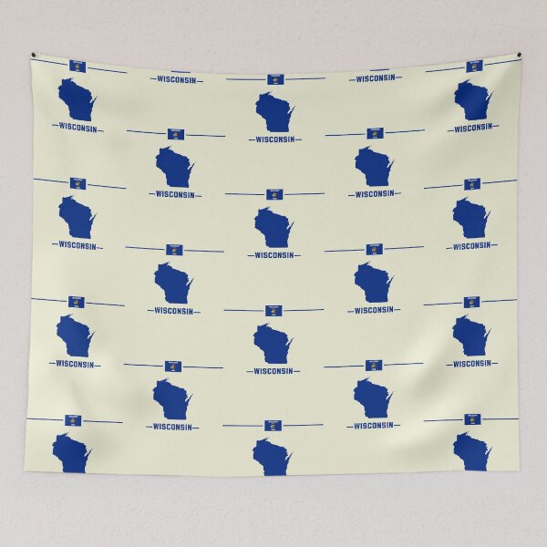 Item preview, Wisconsin Pride - State Map & Flag Minimalist Design designed and sold by mashmosh.