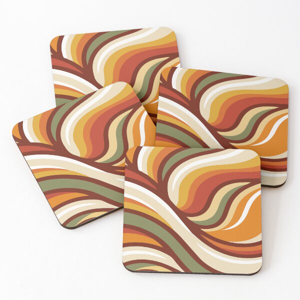 Item preview, Retro 70s Abstract Wavy Pattern - Earthy Boho Groovy Swirls designed and sold by DeeLulu.