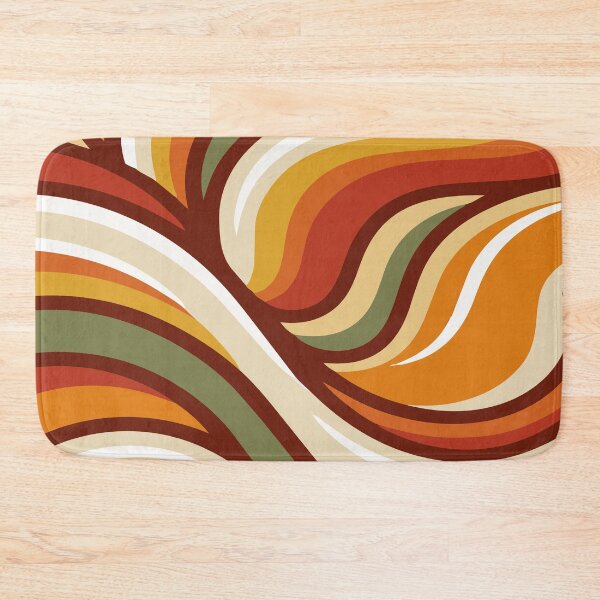 Item preview, Retro 70s Abstract Wavy Pattern - Earthy Boho Groovy Swirls designed and sold by DeeLulu.