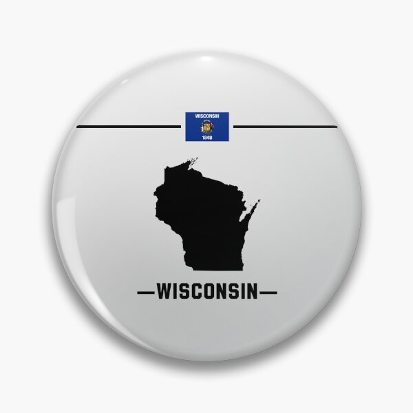 Item preview, Wisconsin State Pride, Minimalist Map & Flag Heritage designed and sold by mashmosh.