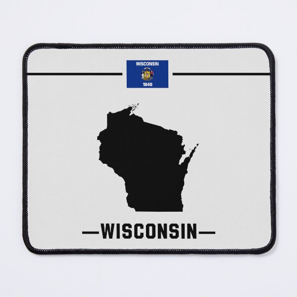 Item preview, Wisconsin State Pride, Minimalist Map & Flag Heritage designed and sold by mashmosh.