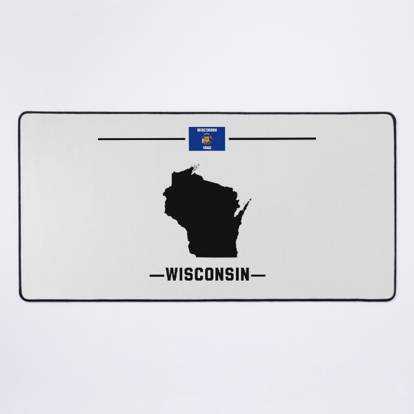 Item preview, Wisconsin State Pride, Minimalist Map & Flag Heritage designed and sold by mashmosh.
