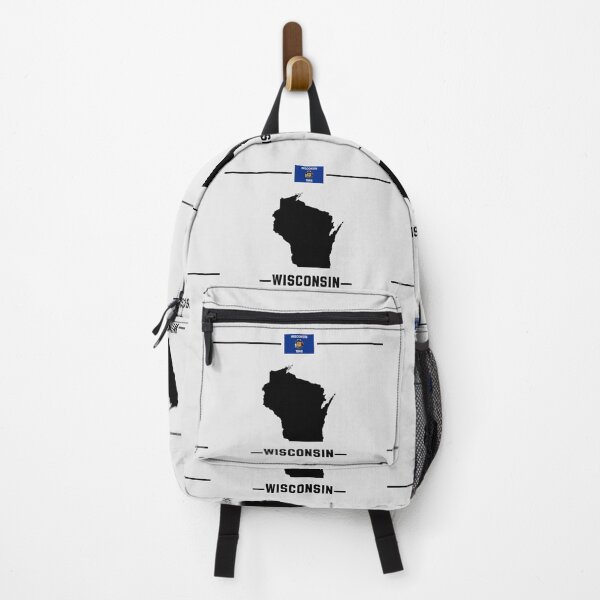 Item preview, Wisconsin State Pride, Minimalist Map & Flag Heritage designed and sold by mashmosh.