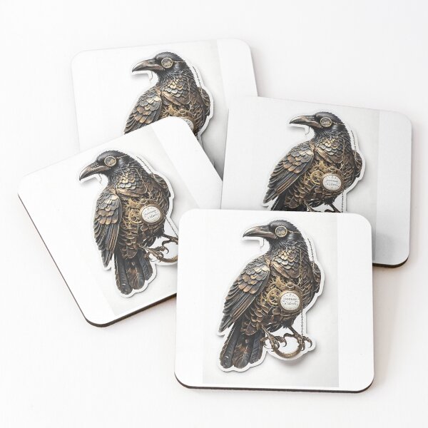 Item preview, Steampunk Raven Mechanic Sticker designed and sold by FrkiArt.