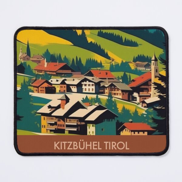 Item preview, Vintage Austrian Ski Resort Poster | Kitzbühel Alps Print designed and sold by Esterlane.