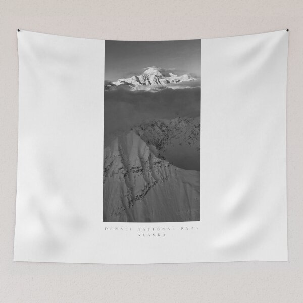 Item preview, Mt McKinley - Denali - Black and White Vertical designed and sold by SheldonAir.