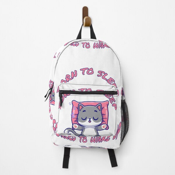 Item preview, Born To Sleep Forced To Wake Up - Cute Kawaii Cat for Girls & Cat Moms designed and sold by Dziridesign.