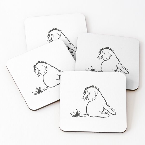 Item preview, Eeyore gets his tail back (1/4), Classic Winnie the Pooh Illustration, Black & White designed and sold by Artanine.