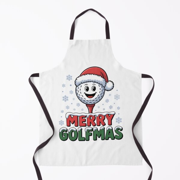 Item preview, Merry Golfmas – Funny Christmas Golf Ball with Santa Hat designed and sold by MKV Design.