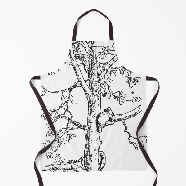 Item preview, Pooh climbing a tree, Classic Winnie the Pooh Illustration, Black & White designed and sold by Artanine.