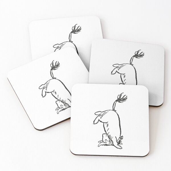 Item preview, Eeyore gets his tail back (4/4), Classic Winnie the Pooh Illustration, Black & White designed and sold by Artanine.