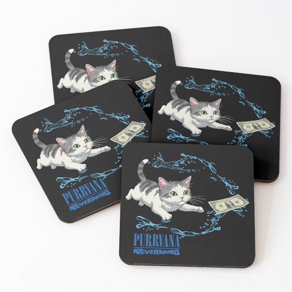 Item preview, Purrvana Nevermind Cat – Funny Rock Music Parody Art designed and sold by Robert "Hellfish" Fonseca.