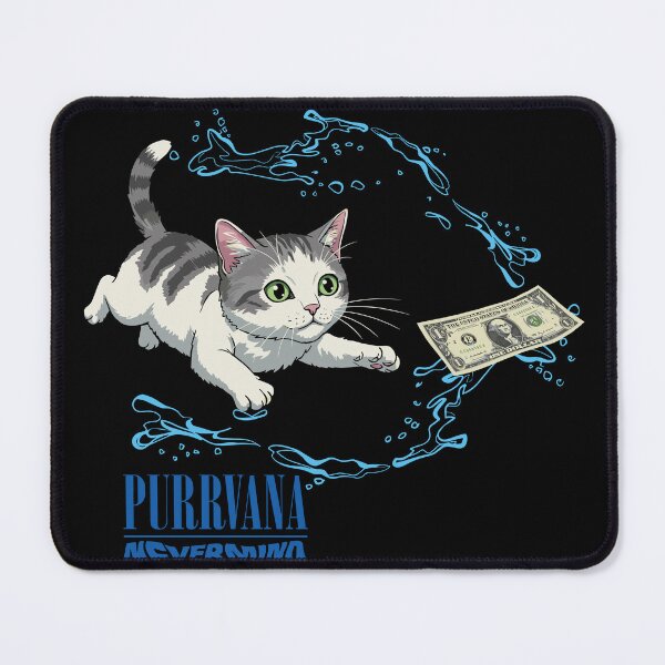 Item preview, Purrvana Nevermind Cat – Funny Rock Music Parody Art designed and sold by Robert "Hellfish" Fonseca.