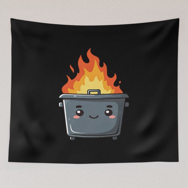 Item preview, Everything Is Fine Cute Dumpster Fire Funny Sarcastic Kawaii Art designed and sold by sky11PP.