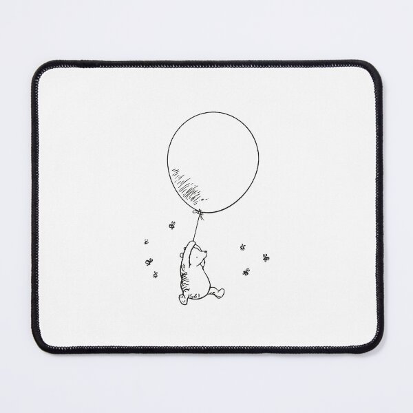 Item preview, Pooh with a balloon, Classic Winnie the Pooh Illustration, Black & White designed and sold by Artanine.