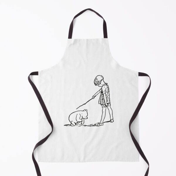 Item preview, Christopher Robin Knighting Pooh, Classic Winnie the Pooh Illustration, Black & White designed and sold by Artanine.