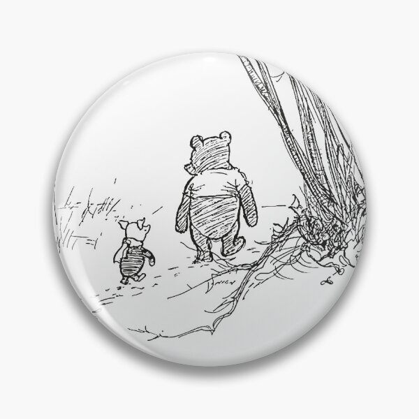 Item preview, “Do you think it’s a Woozle?”, Classic Winnie the Pooh Illustration, Black & White designed and sold by Artanine.