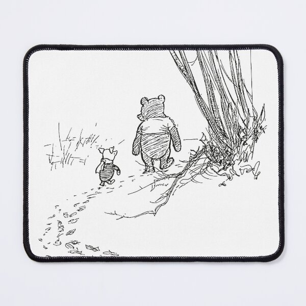 Item preview, “Do you think it’s a Woozle?”, Classic Winnie the Pooh Illustration, Black & White designed and sold by Artanine.