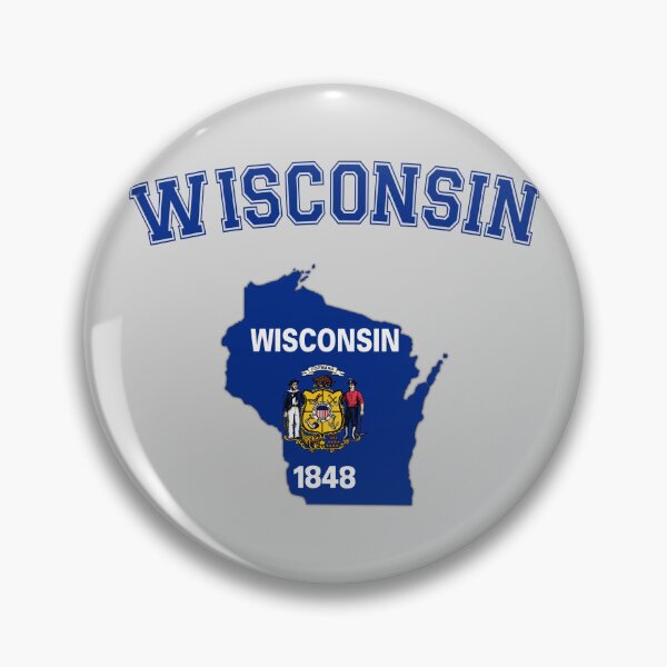 Item preview, Wisconsin State Flag Map - Proud Badger State Heritage designed and sold by mashmosh.