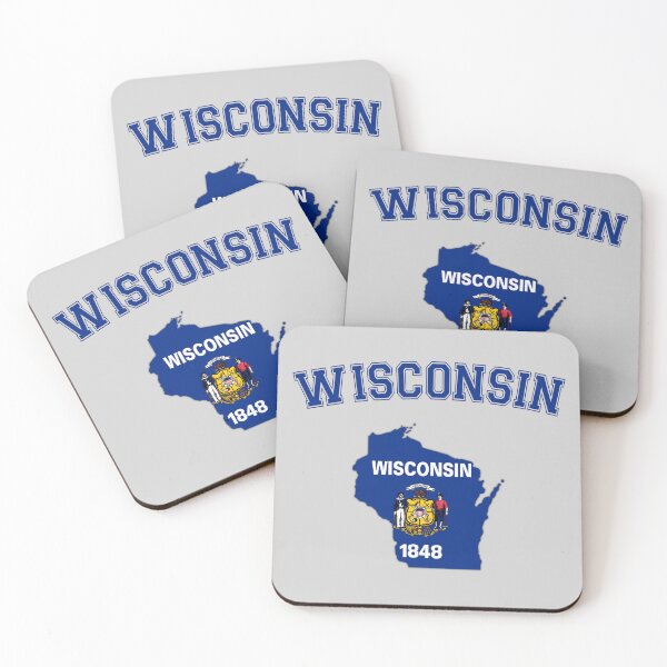 Item preview, Wisconsin State Flag Map - Proud Badger State Heritage designed and sold by mashmosh.