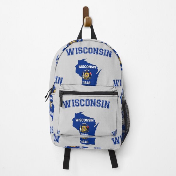 Item preview, Wisconsin State Flag Map - Proud Badger State Heritage designed and sold by mashmosh.