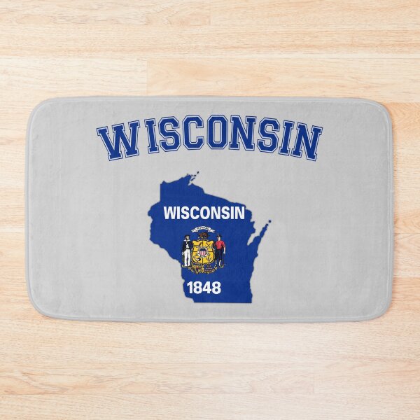 Item preview, Wisconsin State Flag Map - Proud Badger State Heritage designed and sold by mashmosh.