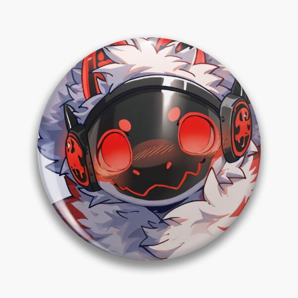 Item preview, Cute Red Kemono Protogen Blushing Portrait designed and sold by Finmm.