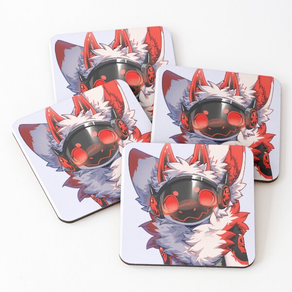 Item preview, Cute Red Kemono Protogen Blushing Portrait designed and sold by Finmm.