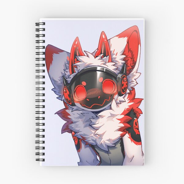 Item preview, Cute Red Kemono Protogen Blushing Portrait designed and sold by Finmm.