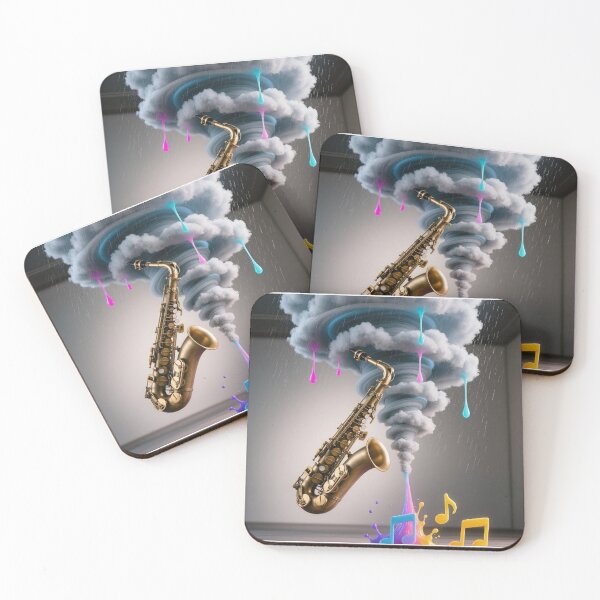 Item preview, Floating Saxophone Creating a Rainbow Storm designed and sold by Wonderful Designs.