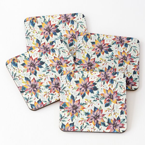 Item preview, Festive Poinsettias and Holly Berries Pattern designed and sold by shaang.