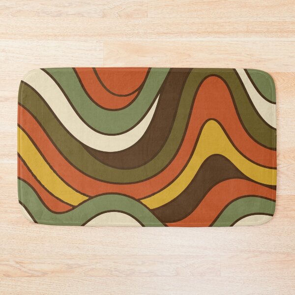 Item preview, Retro 70s Earthy Wavy Pattern - Groovy Boho Abstract Swirls designed and sold by DeeLulu.