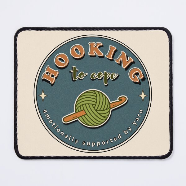 Item preview, Hooking To Cope Retro Crochet Badge Design designed and sold by HookedAndTrying.