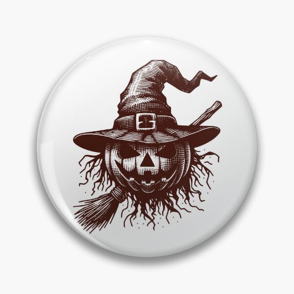 Item preview, Vintage Scarecrow Pumpkin Witch Hat Halloween Art designed and sold by Horrify.