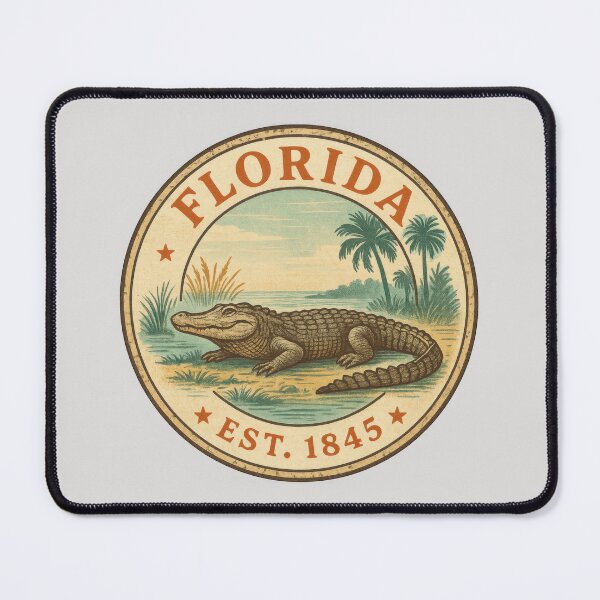 Item preview, Florida Alligator Vintage Tropical Postal Stamp Design designed and sold by Zhaar.