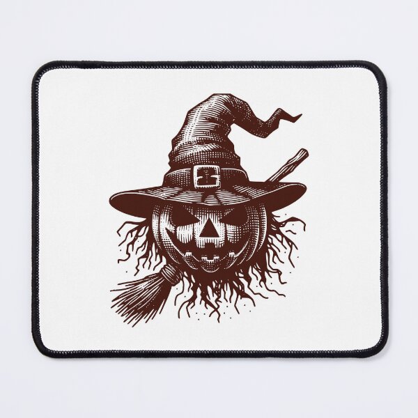 Item preview, Vintage Scarecrow Pumpkin Witch Hat Halloween Art designed and sold by Horrify.