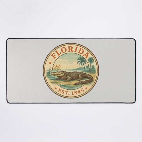 Item preview, Florida Alligator Vintage Tropical Postal Stamp Design designed and sold by Zhaar.