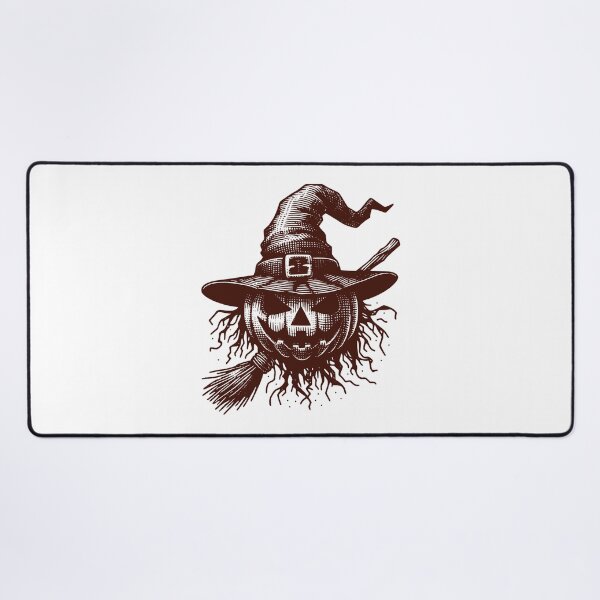 Item preview, Vintage Scarecrow Pumpkin Witch Hat Halloween Art designed and sold by Horrify.