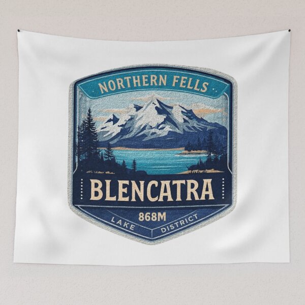 Item preview,  Blencatra Mountain Lake District Vintage Outdoor Adventure Badge Design designed and sold by Blurbean.